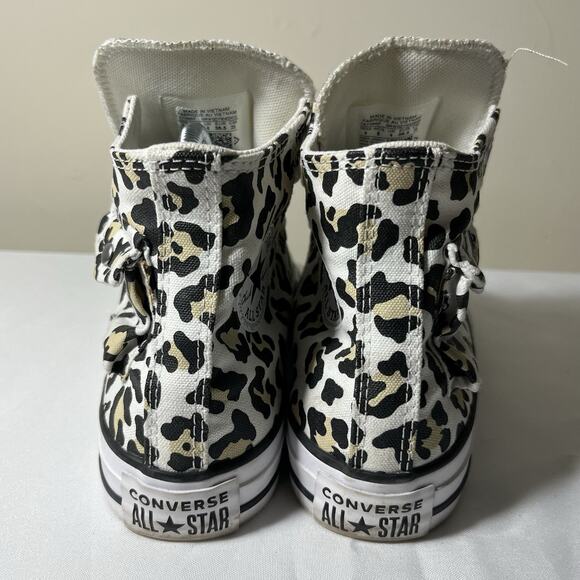 Converse Chuck Taylor All Star High Leopard Sneakers Pocket 167086C W6 Rare - Picture 5 of 12